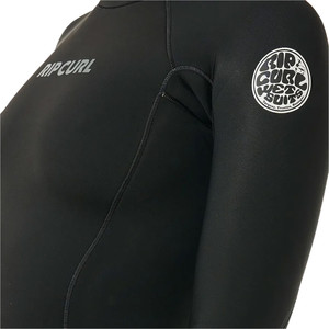 2024 Rip Curl Mujer Dawn Patrol 2mm Manga Larga Back Zip Traje De Primavera 133WSP - Black